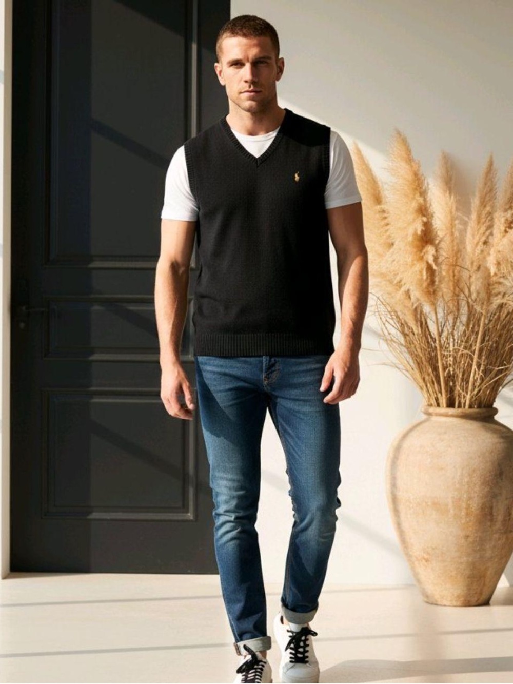 Polo Ralph Lauren Big Fit Logo Cotton Sleeveless Jumper